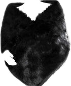 Women's Faux Fur Bolero Shrug Wrap Cape - Black