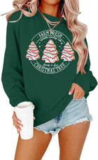 Women's Farm Fresh Christmas Tree Graphic Crewneck Jumper - Green