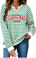 Women's 'Christmas Vibes' Letter Graphic Jumper - Grey