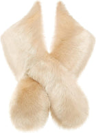 Women's Faux Fur Stole – Hidden Loop 3 Ways to Wear - Beige