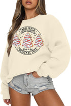 Women's Farm Fresh Christmas Tree Graphic Crewneck Jumper - Apricot