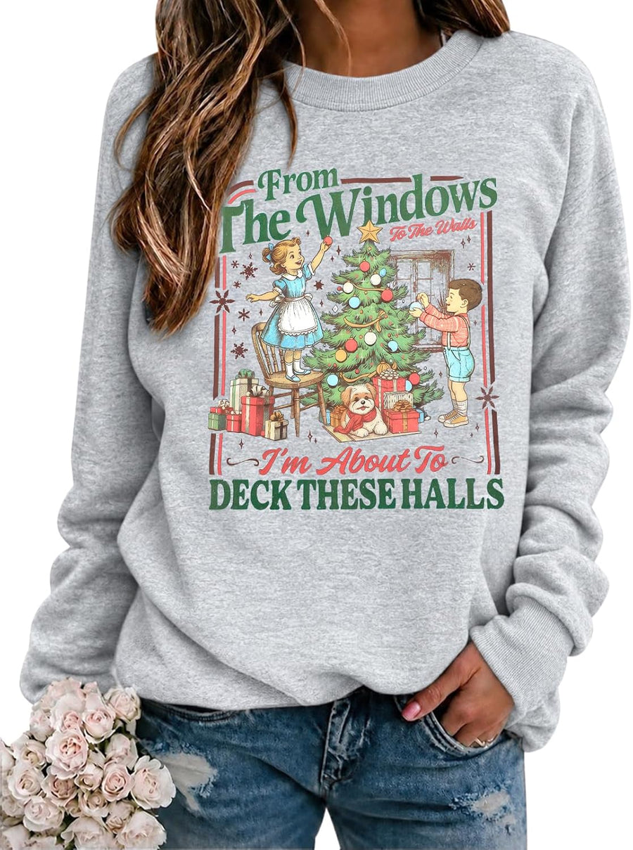 Women's 'From the Windows to the Walls' Christmas Jumper