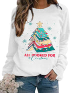 Women's Christmas Tree Graphic Crewneck Jumper - White