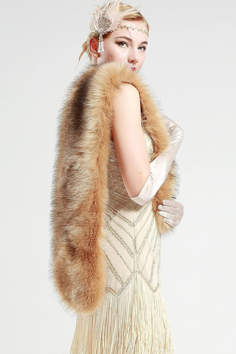 Women's Faux Fur Stole – Hidden Loop 3 Ways to Wear