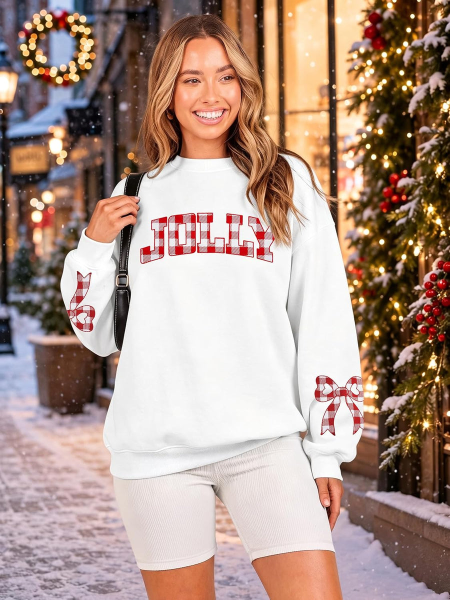 Women's Christmas Cat Graphic Crewneck Jumper