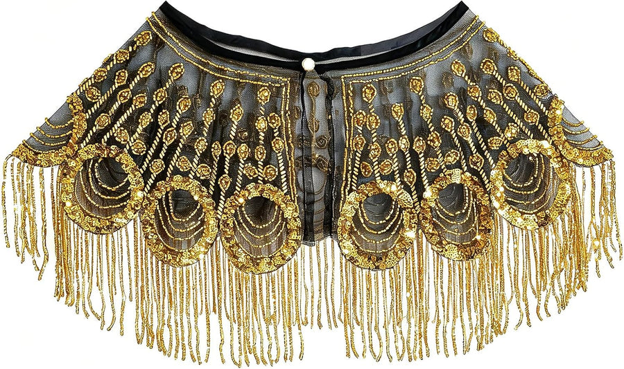 Black with Gold Beads