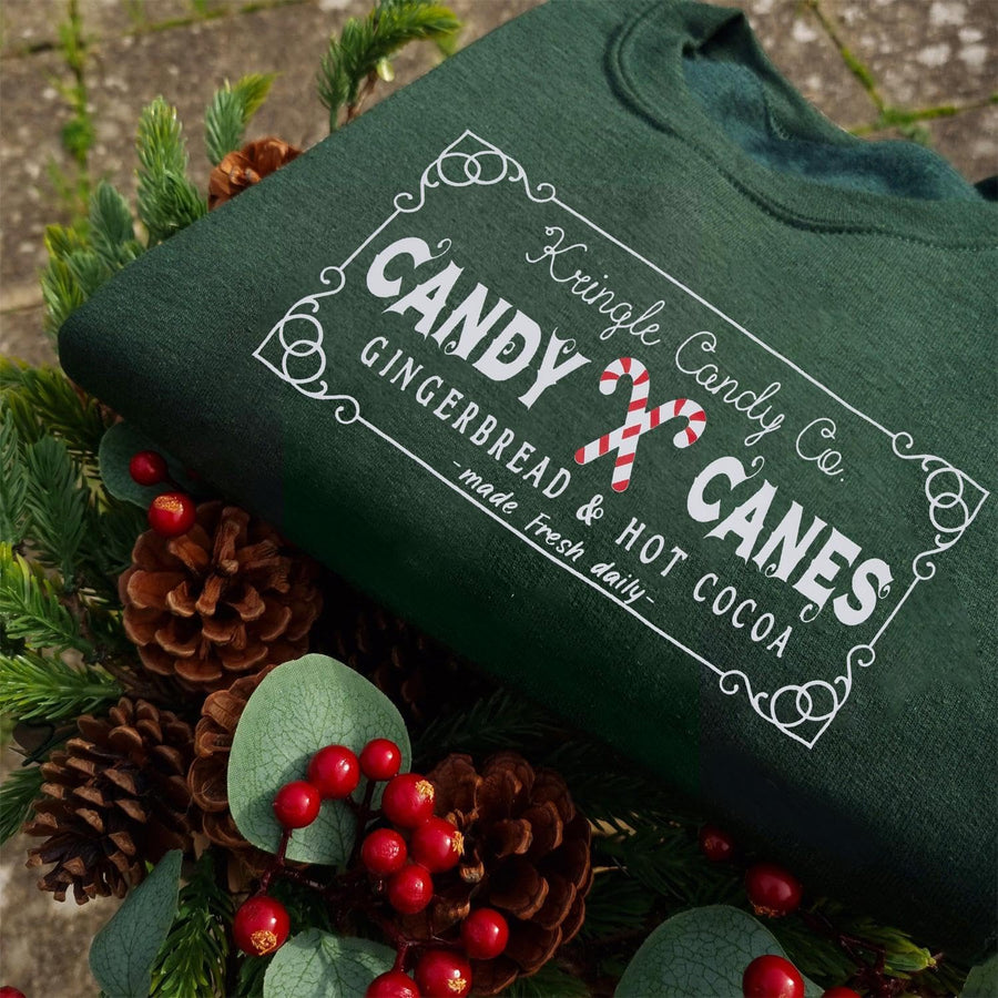 Women's Candy Cane Graphic Vintage Christmas Jumper