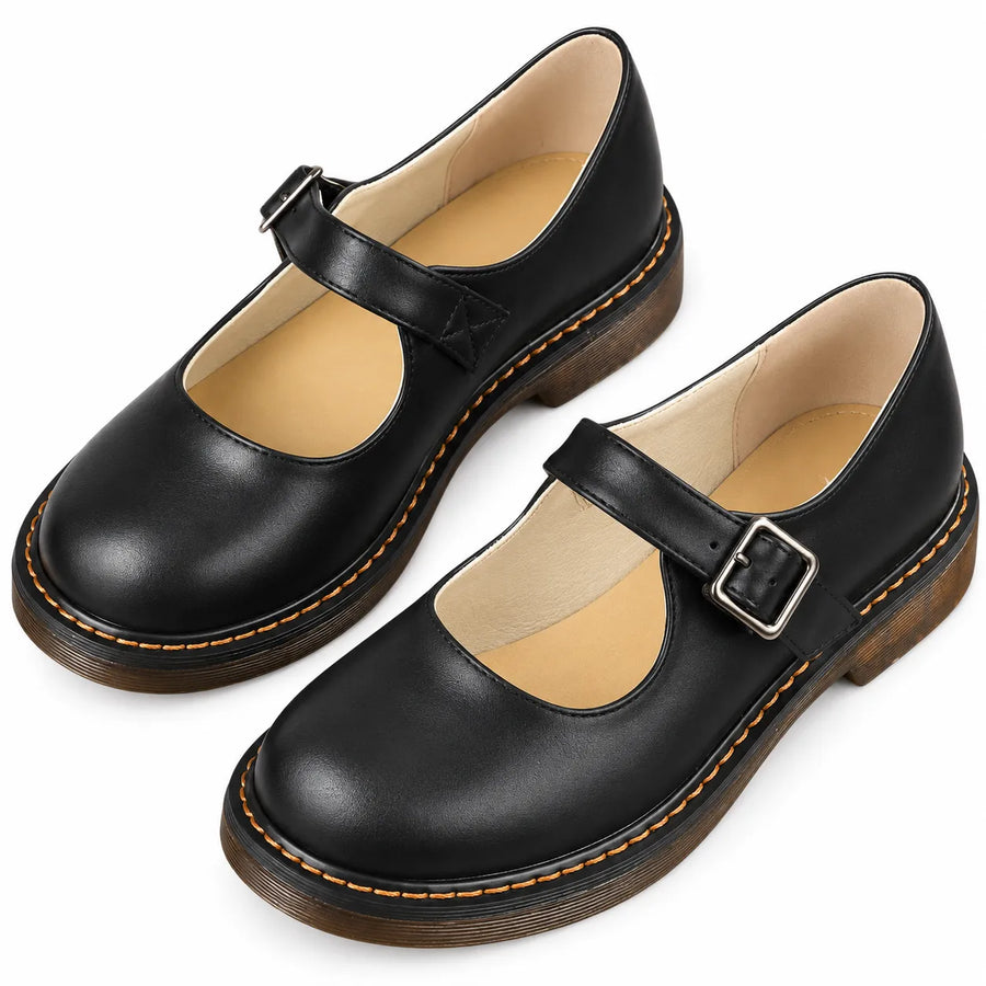Ballerines Femme Mary Jane Bride Boucle Vintage - photo produit 4