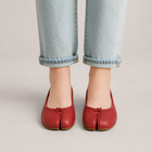 Women's Tabi Split-Toe Ballet Flats - Red