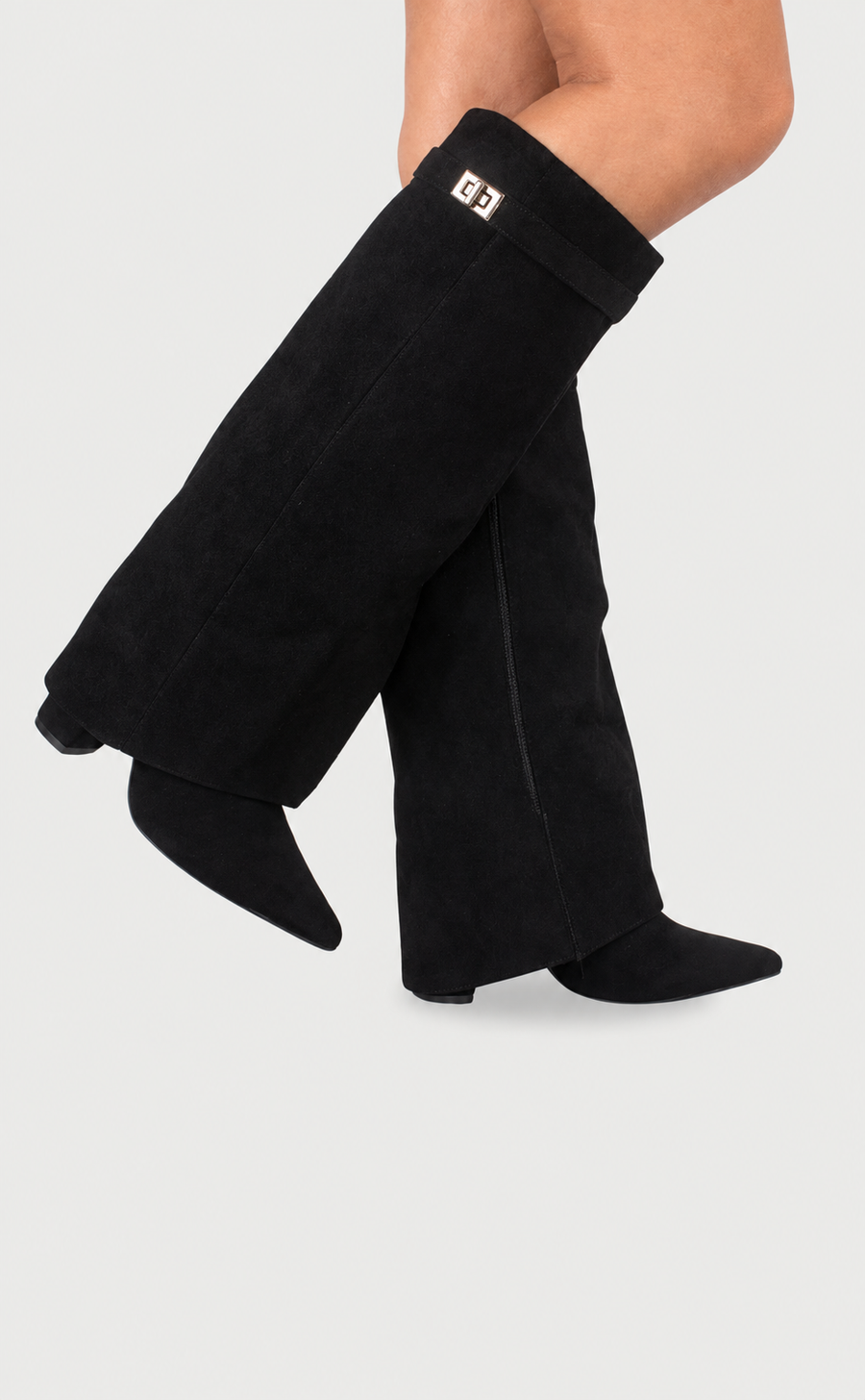 Bottes haute Élégantes en Suède - luxe accents raffinés - vue 2