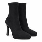 Women's Black Heeled Boots - Black