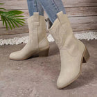 Women's Western Cowboy Boots - Cream White