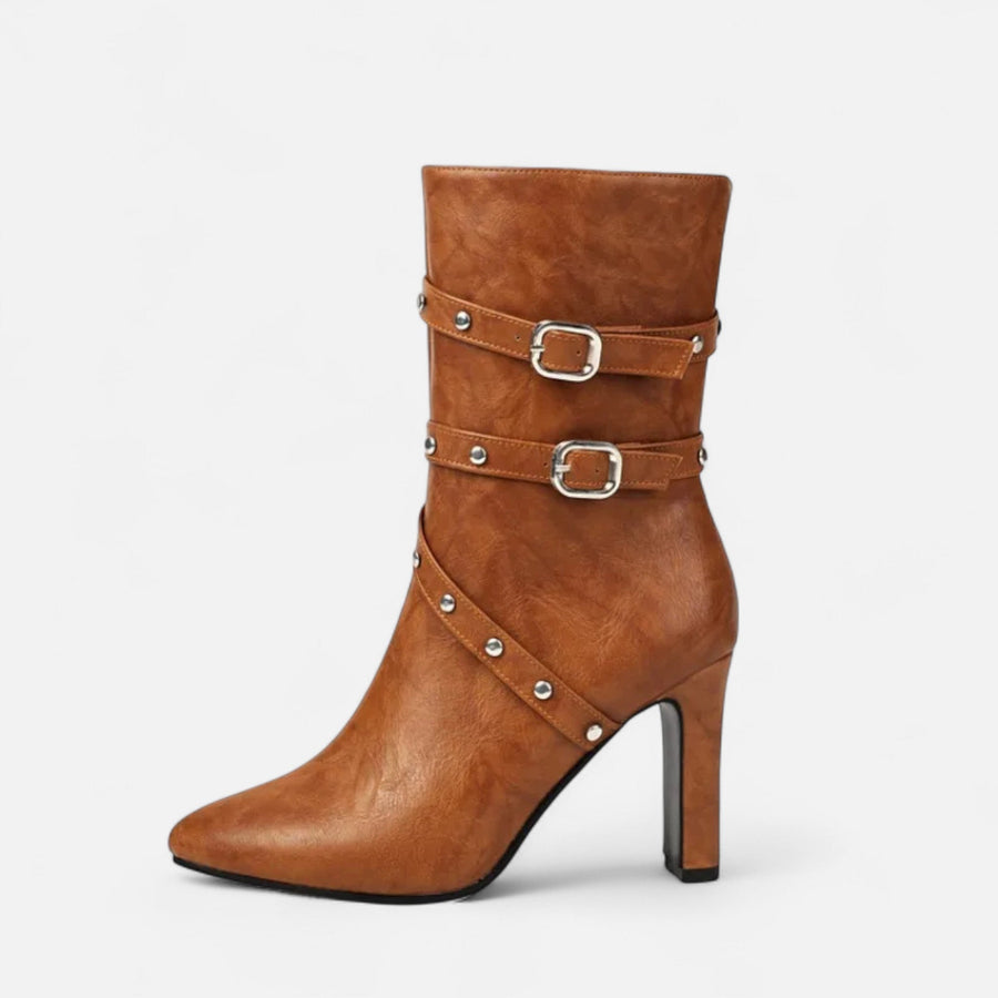Bottines élégantes à talons femme - vue d'ensemble posée