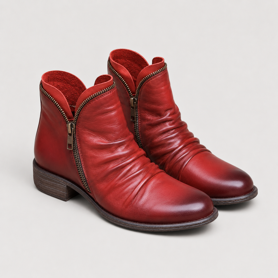 Bottines en similicuir femme confortables - vue trois quart