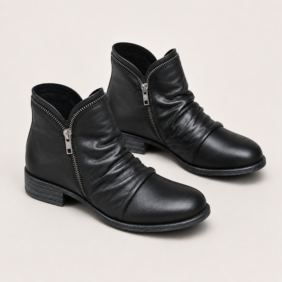 Bottines en similicuir femme confortables - vue face