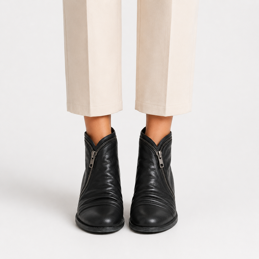 Bottines en similicuir femme confortables - vue de côté