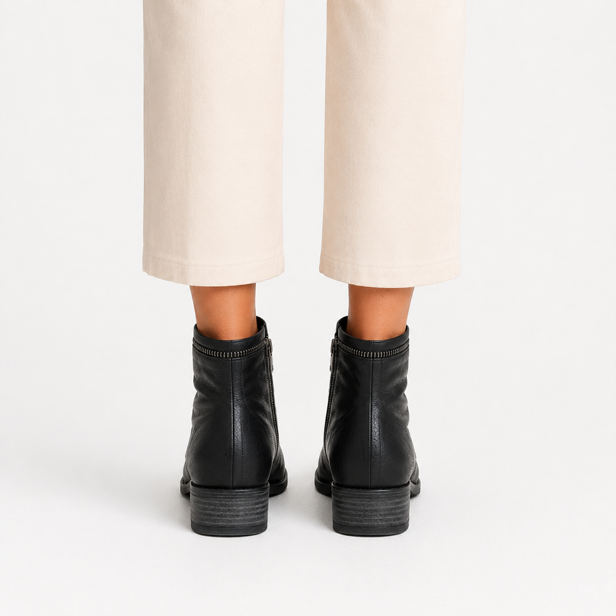 Bottines en similicuir femme confortables - vue de dessus