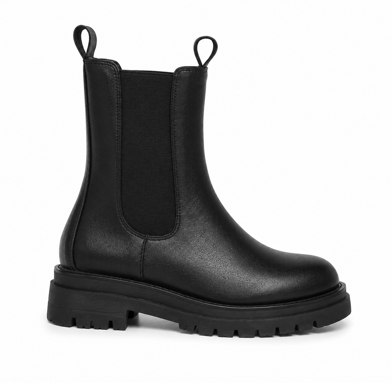 Bottines en similicuir femme zippées - vue face