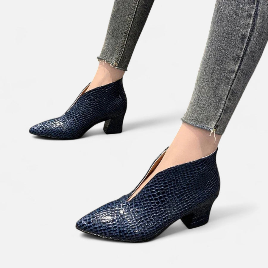 Bottines en similicuir femme automne - vue de dessus