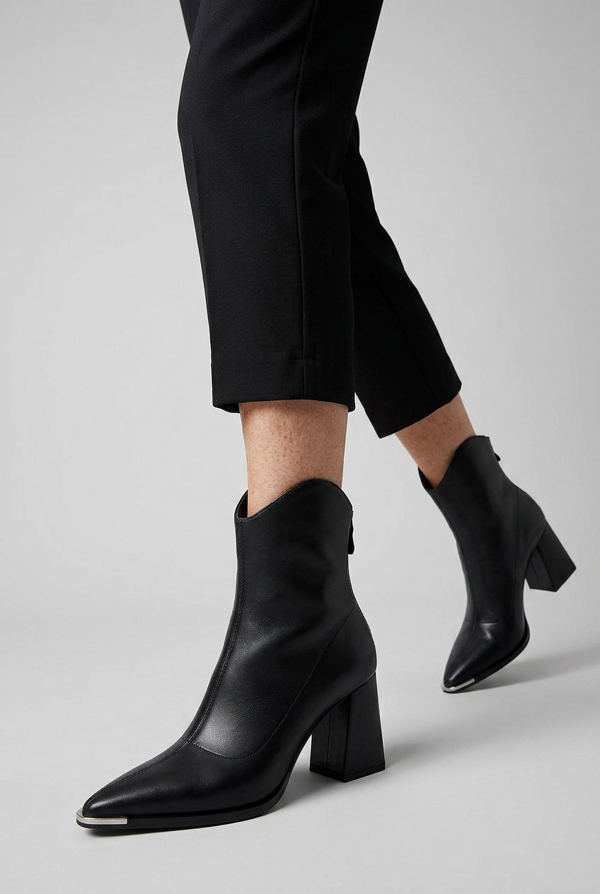 Bottines à talons bout pointus - vue de côté