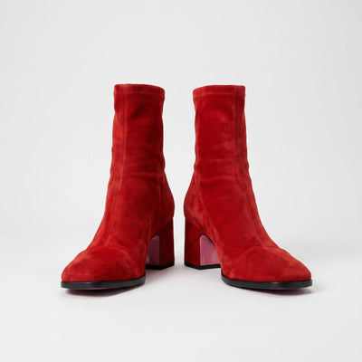 Bottines à talons en daim - vue face