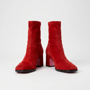 Bottines à talons en daim - vue face