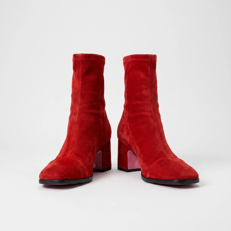 Bottines à talons en daim - vue face