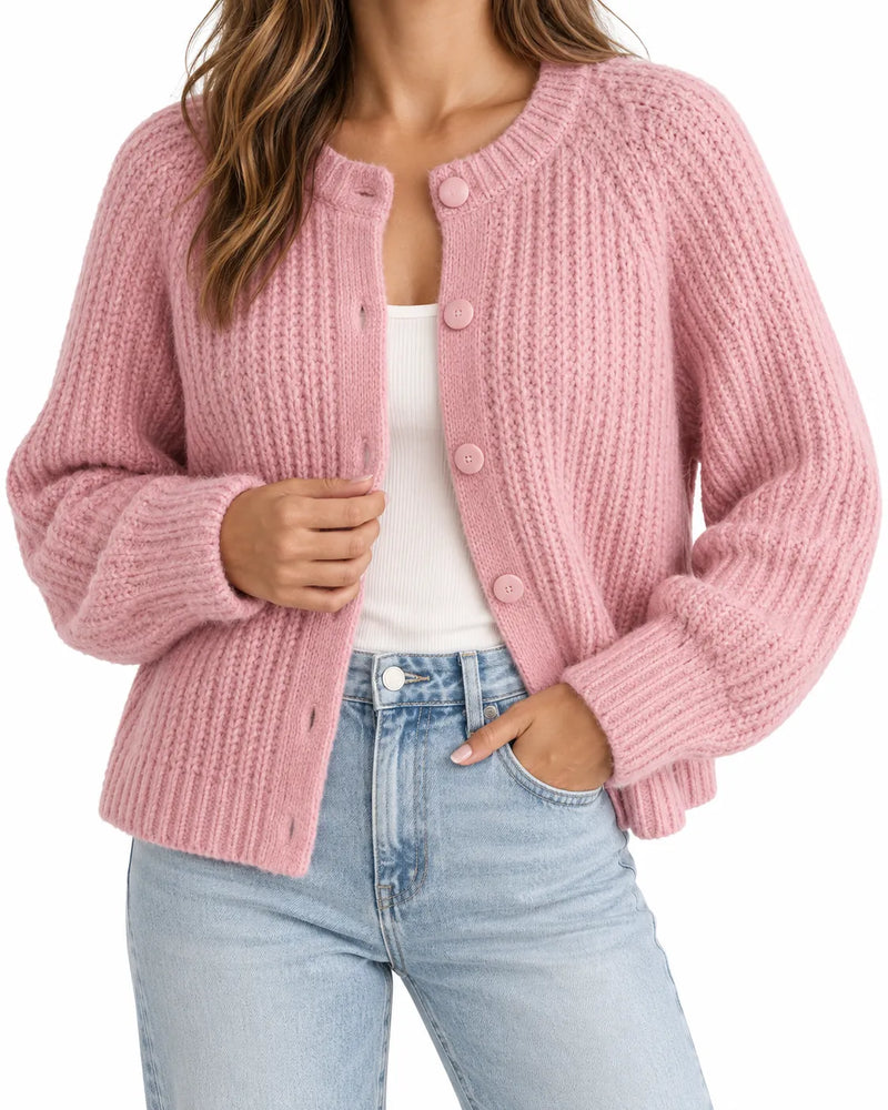 Cardigan Ample Femme Col V Manches Raglan
