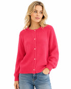 Women's Lightweight Knit Cardigan - Rose Red