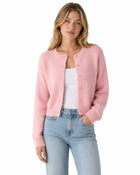 Women's Buttoned Knit Cardigan - Pink