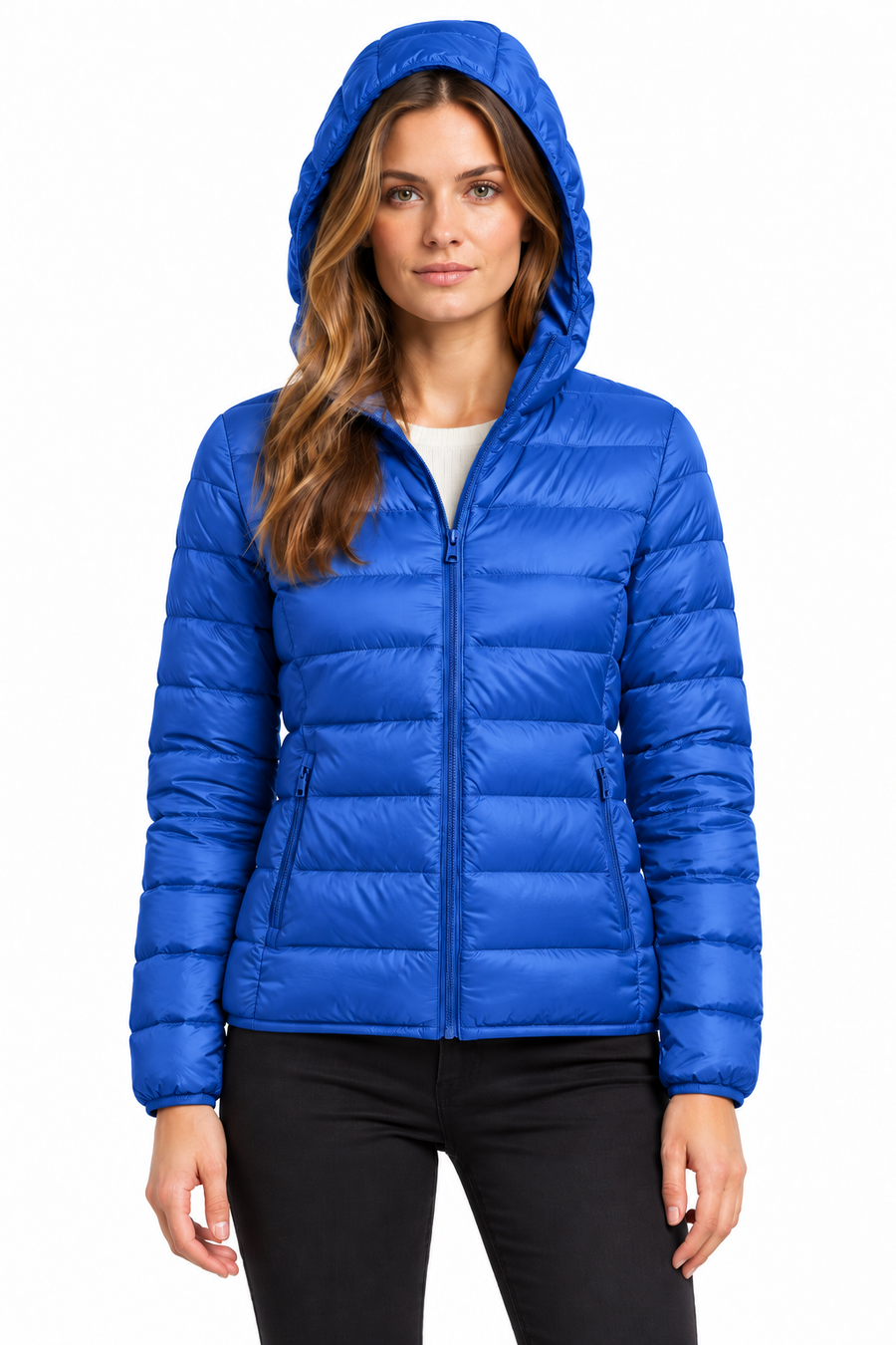 Doudoune à Capuche Femme - Légère Compressible Poches Zippées – vue produit 7