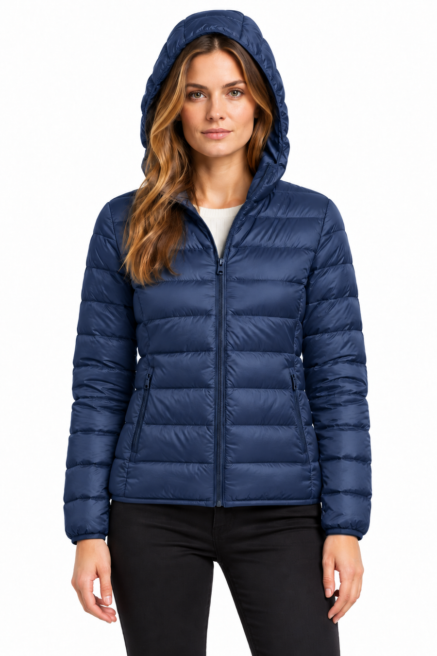 Doudoune à Capuche Femme - Légère Compressible Poches Zippées - photo produit 3