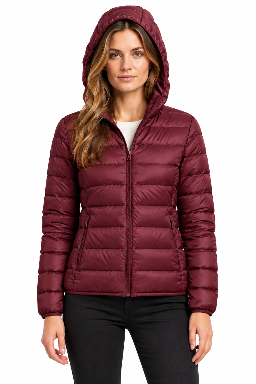 Doudoune à Capuche Femme - Légère Compressible Poches Zippées - photo produit 4