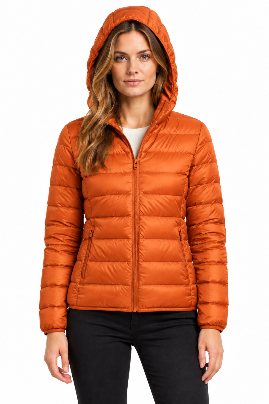 Doudoune à Capuche Femme - Légère Compressible Poches Zippées - photo produit 6