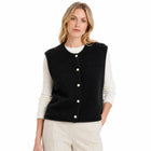 Women's Sleeveless Knitted Gilet - Black
