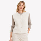 Women's Sleeveless Knitted Gilet - Off-White