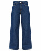 Women's High-Waisted Straight-Leg Jeans – Classic Cut - Dark Blue