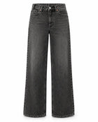 Women's High-Waisted Straight-Leg Jeans – Classic Cut - Black