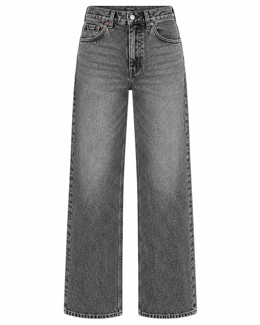 Jean Large Femme Longueur Sol Coupe Fluide