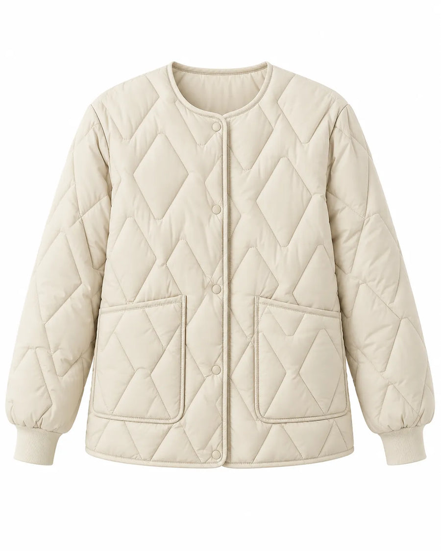 Manteau Matelassé Femme Grande Taille Fermeture Zippée