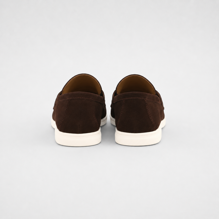 Mocassin femme marron glands élégance - vue semelle