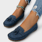 Women's Tassel Driving Loafers - Blue