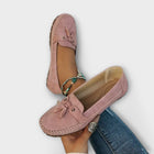 Women's Tassel Driving Loafers - Pink