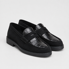 Women's Black Flat Loafers – Plain - Black