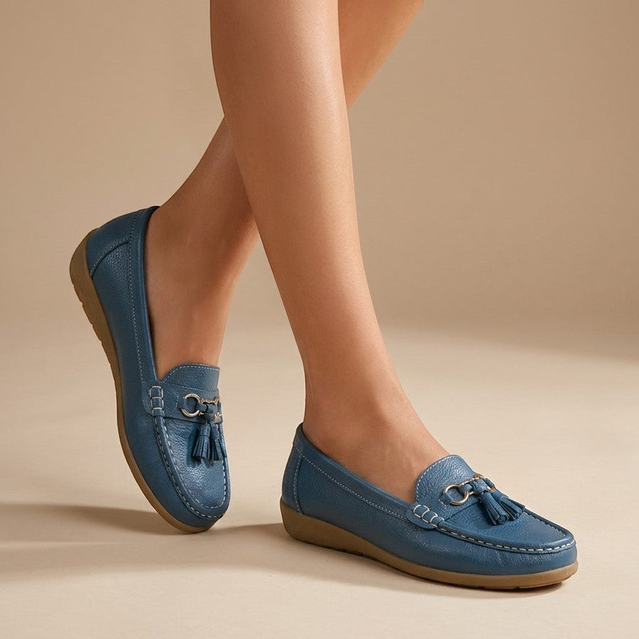 Mocassin femme penny glands confort - vue semelle