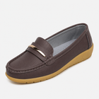 Women's Brown Slip-On Flat Loafers - Brown