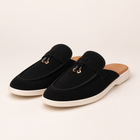 Women's Slip-On Loafer Mules - Black