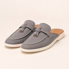 Women's Slip-On Loafer Mules - Grey