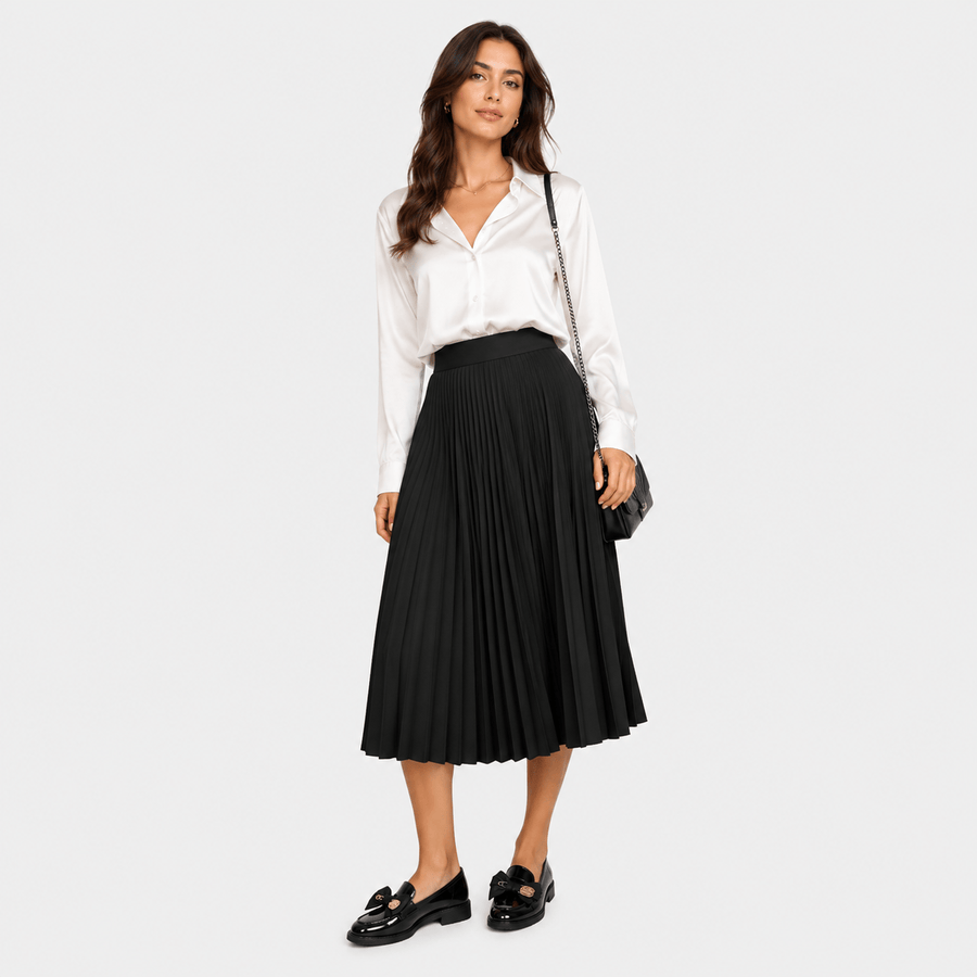 Mocassin femme noir vernis penny - vue portée