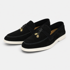 Women's Black Loafers – Gold Tassels - Black
